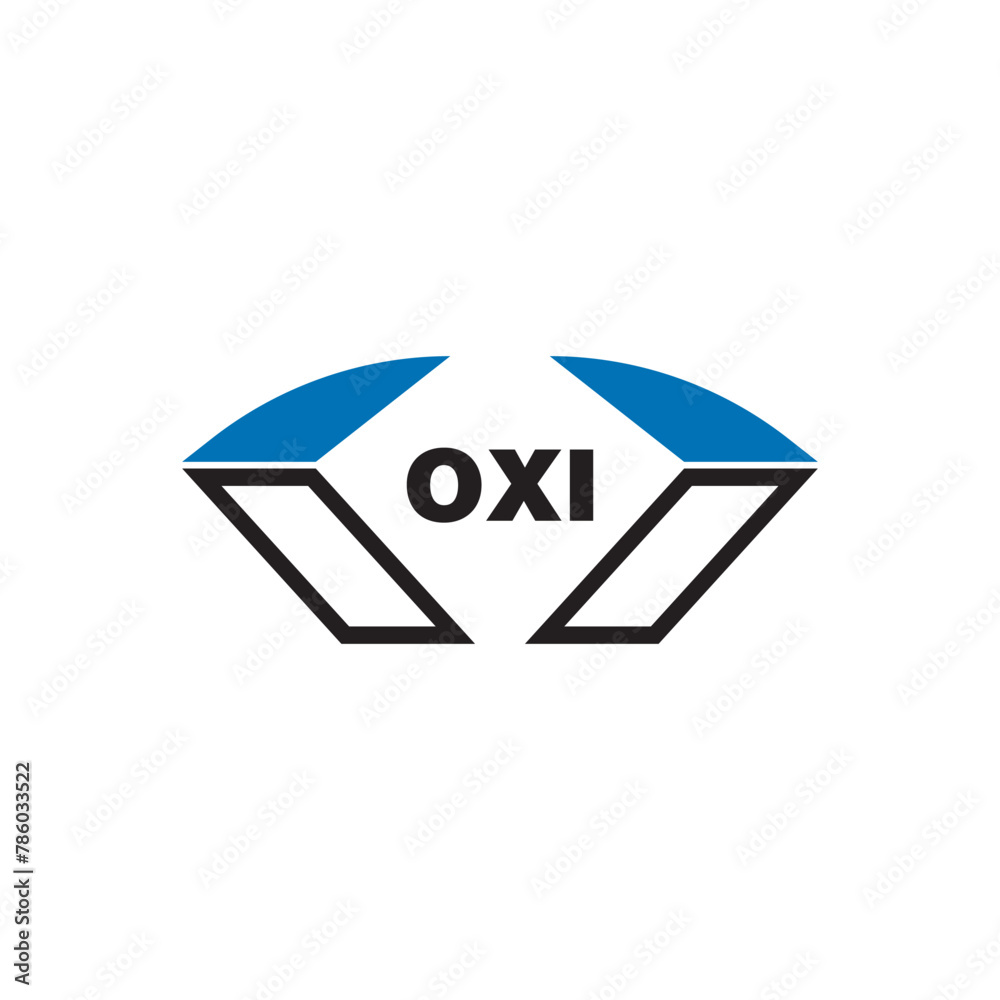 OXI letter logo design on white background. OXI logo. OXI creative initials letter Monogram logo icon concept. OXI letter design