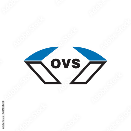 OVS letter logo design on white background. OVS logo. OVS creative initials letter Monogram logo icon concept. OVS letter design