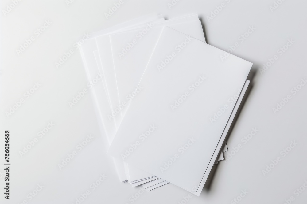 Blank paper mockup created with Generative AI Blank paper mockup created with Generative AI