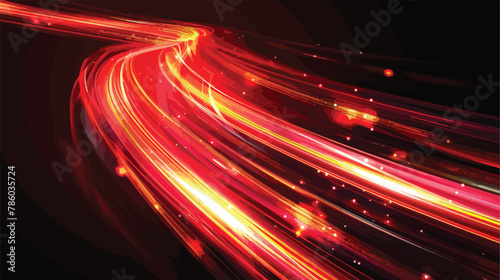 Fire red plazma motion neon lines sparkle light effec photo