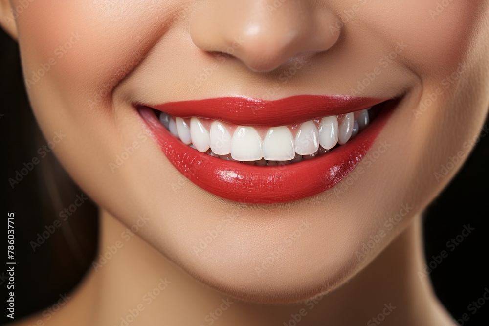 A woman with a big smile showing her teeth A woman with a big smile showing her teeth