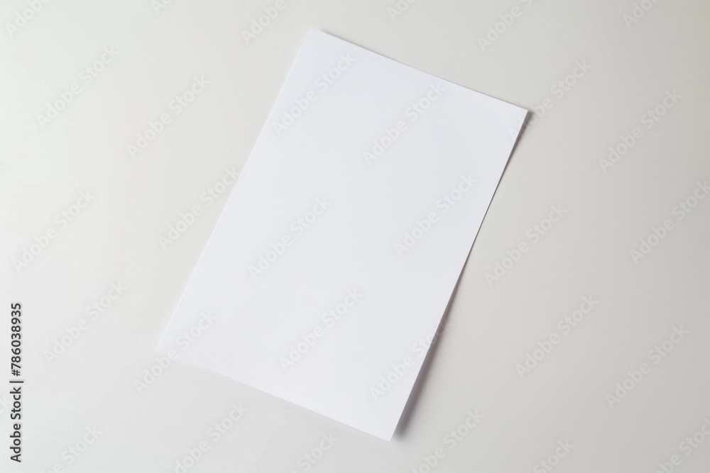 Blank paper mockup created with Generative AI Blank paper mockup created with Generative AI