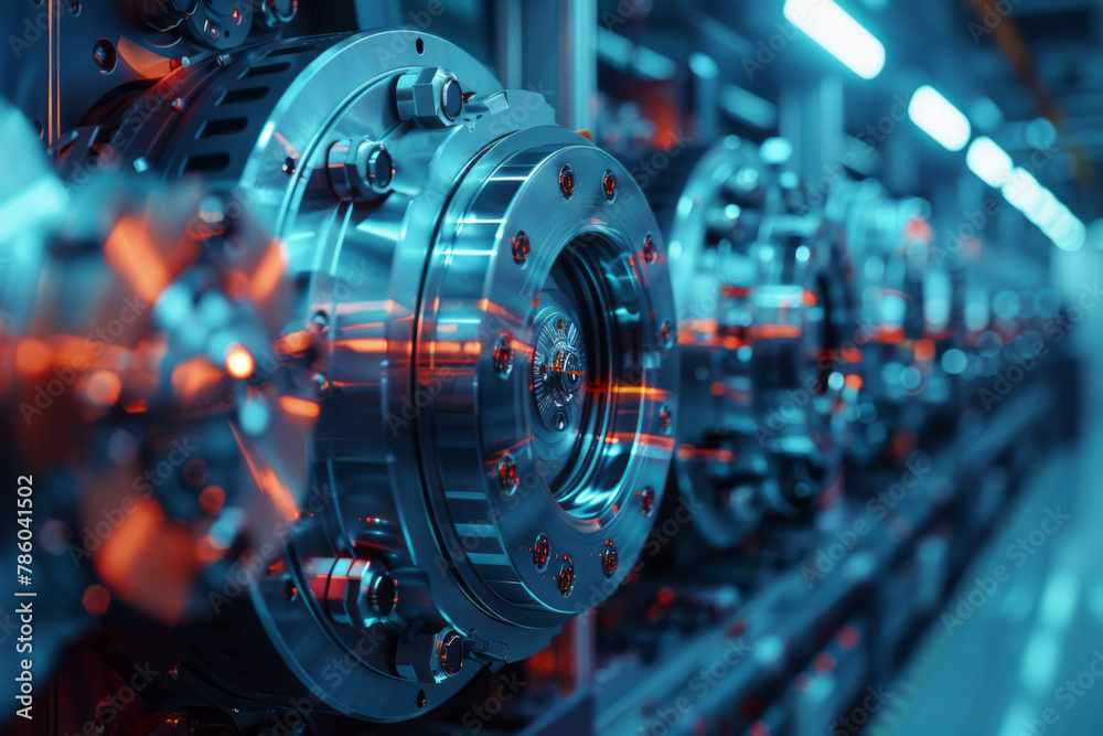 Fototapeta premium An image of a security system enhanced with nanotechnology, featuring unbreakable locks and alarms t