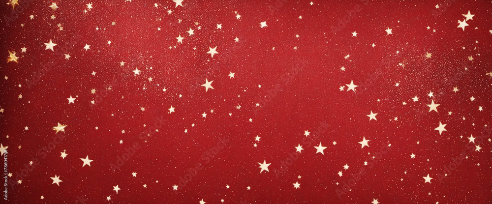 Christmas background - golden glitter on red Christmas background - golden glitter on red