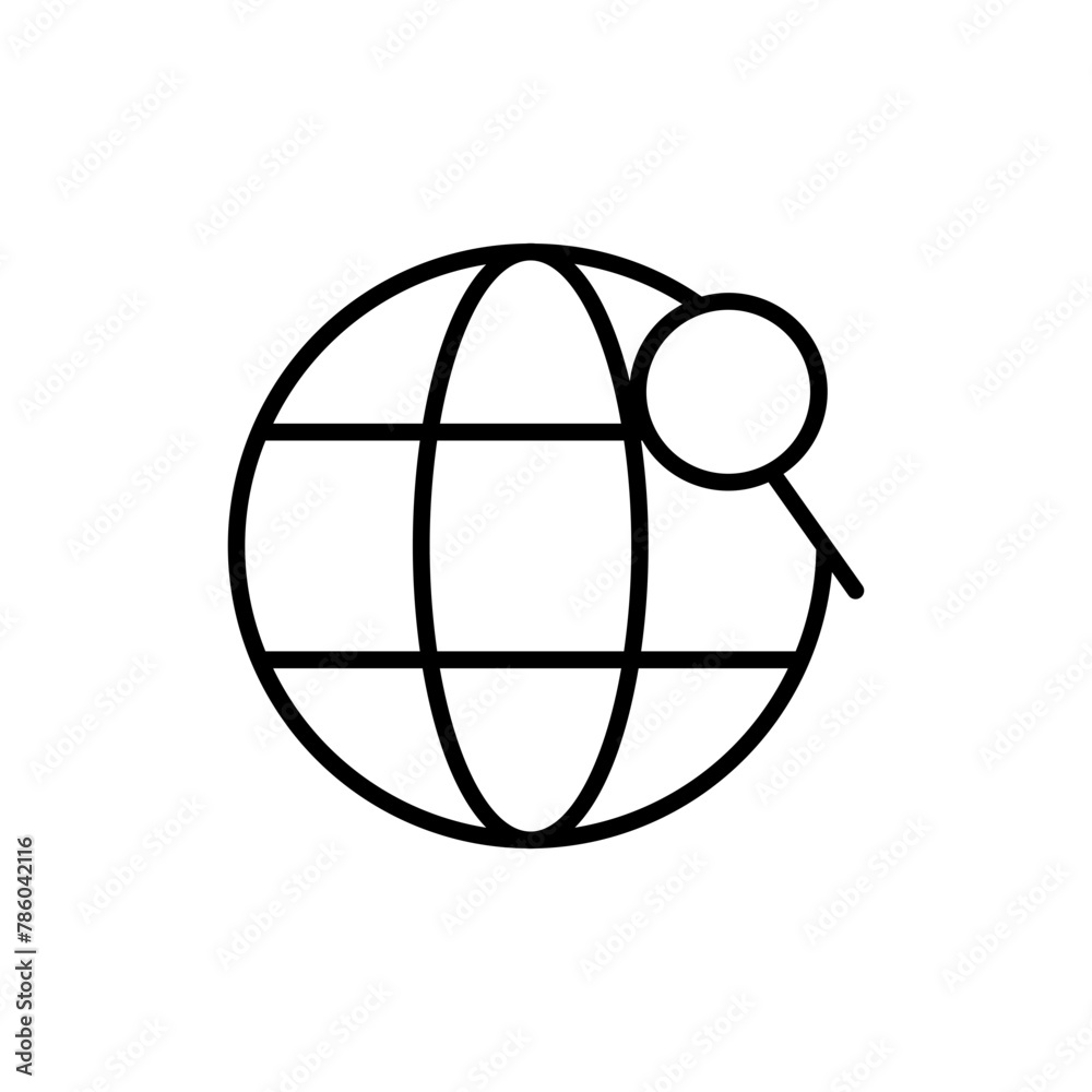 globe line icon globe line icon