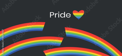 abstract rainbow background. banner for pride month. vector illustration