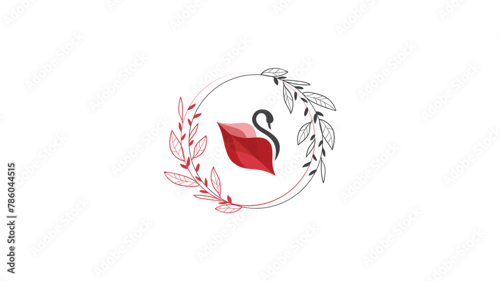 Swan Emblem Logo Design