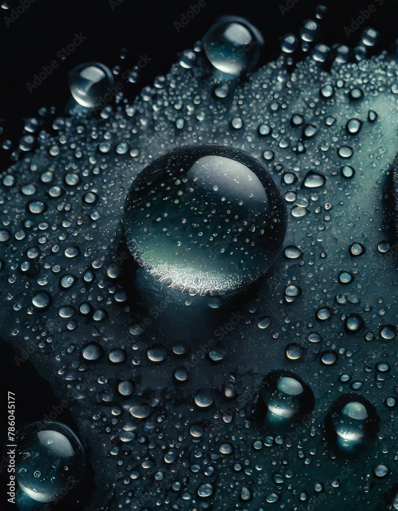 drops of water, Close-Up Water Droplets with Clear Reflections drops of water, Close-Up Water Droplets with Clear Reflections