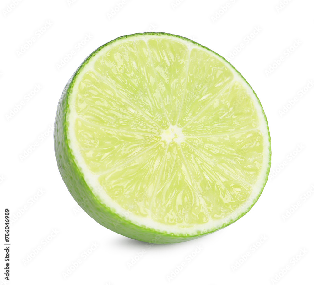 Citrus fruit. Half of fresh lime isolated on white Citrus fruit. Half of fresh lime isolated on white