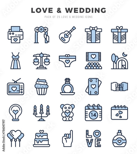 Love & Wedding Icon Bundle 25 Icons for Websites and Apps