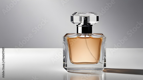 Perfume bottle on a white background. 