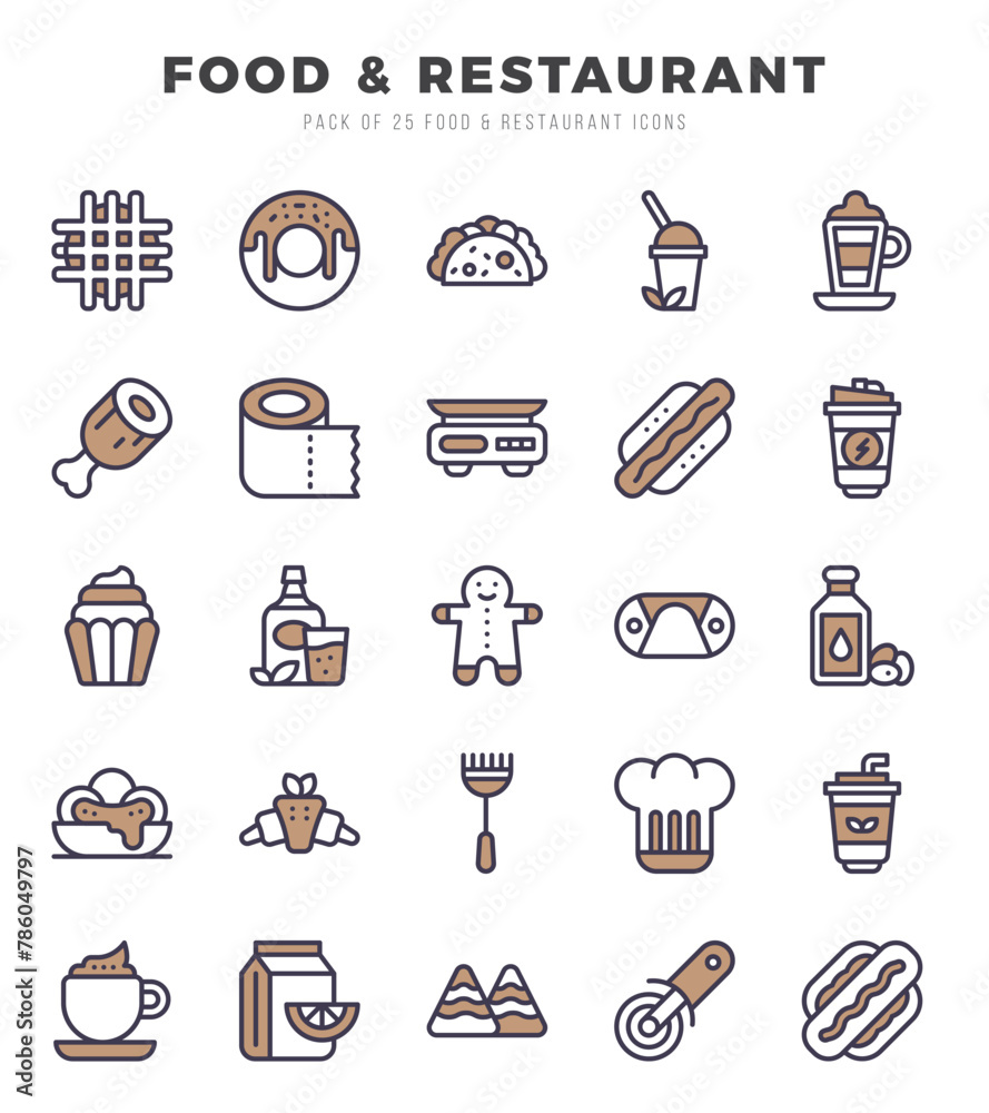 Food and Restaurant icons set. Vector illustration. Food and Restaurant icons set. Vector illustration.