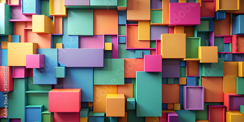 patterns, , cubes, rectangles, stage, wallpaper in 3D style, colors, shapes, graphics, design, illustration, minimalism, generated AI, texture, AI generation, texture, 3D, graphics, design, wallpaper,