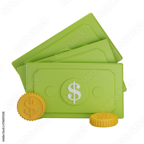 Money 3D illustration