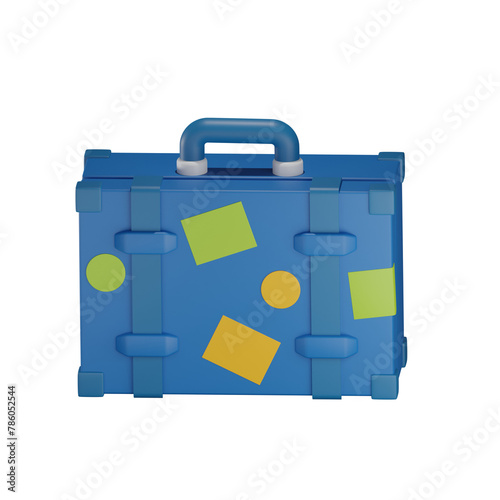 Suitcase 3D illustration