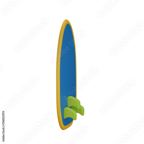 Surfboard 3D illustration