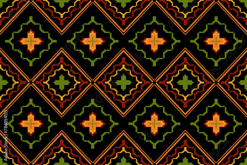 Ethnic pattern.beautiful pattern. folk embroidery,bohemian style,aztec geometric art ornament print.ethnic abstract Inkatha art.Seamless fabric.design for fabric, carpet, wallpaper, clothing	