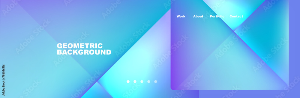 The brand uses a geometric pattern of electric blue squares and magenta triangles on a purple background. The design combines symmetry with tints and shades to create a dynamic and bold font The brand uses a geometric pattern of electric blue squares and magenta triangles on a purple background. The design combines symmetry with tints and shades to create a dynamic and bold font