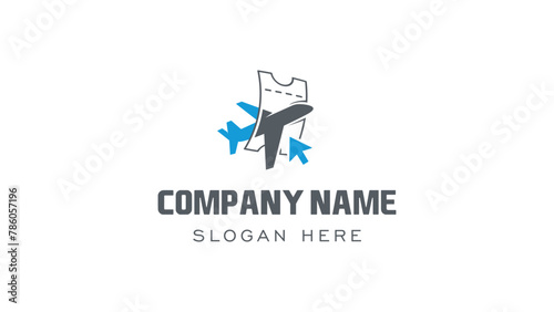 Online flight booking logo design