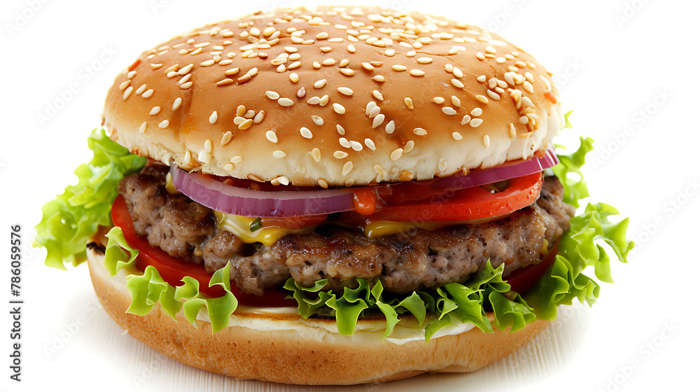 hamburger on a white background hamburger on a white background