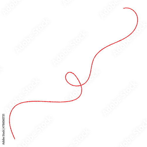 Red thread vector. Red Thread Illustration.
