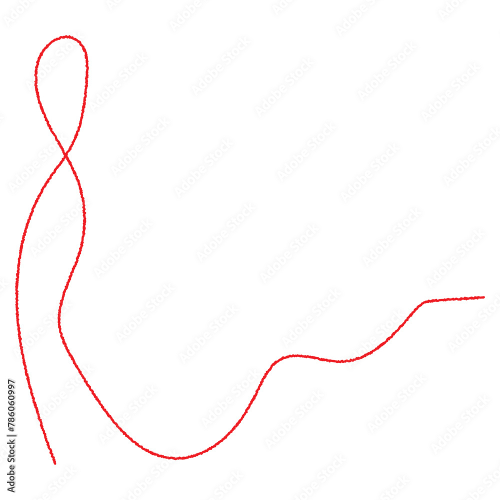 Red Thread Illustration. Thread Illustration.