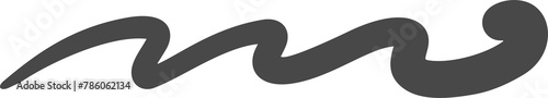 Swoosh line. Hand drawn swash and swish stroke with swirl tail. Calligraphy squiggle wave. Doodle decorative marker flourish.