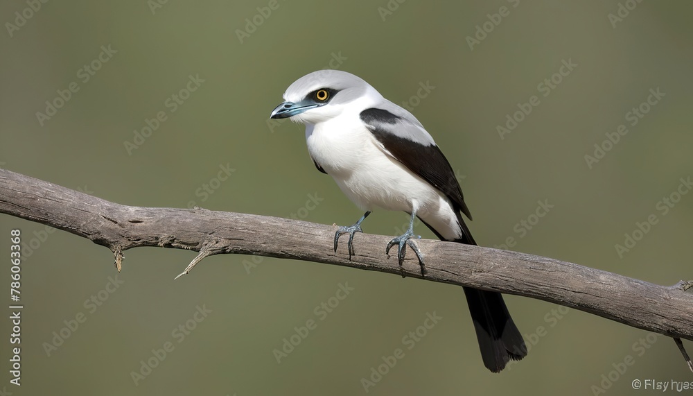 Grey-backed Fiscal on a branch