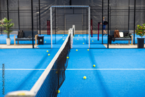  paddle tennis courts. Racket sports concept © Angelov