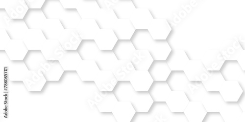 Background with hexagons . Abstract background with lines . white texture background . hexagon abstract background. Surface polygon pattern with glowing hexagon paper texture and futuristic business.