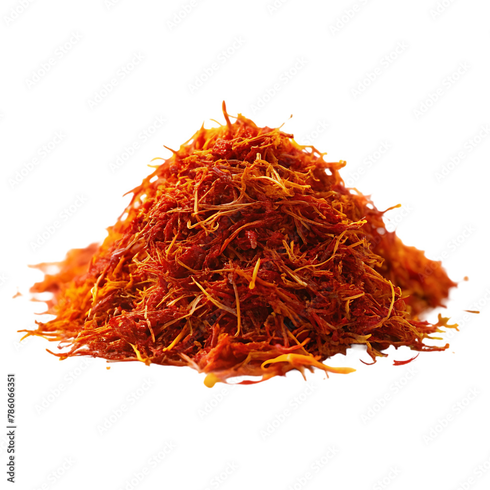 Naklejka premium Saffron isolated on transparent background