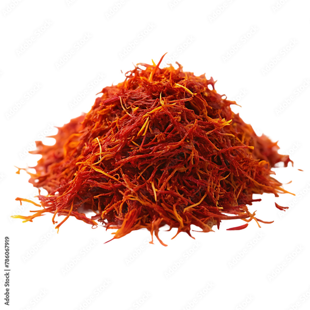 Naklejka premium Saffron isolated on transparent background