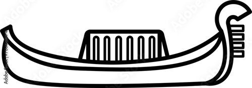 Gondola Outline Illustration