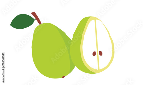 Pear Vector Design And Illustration.