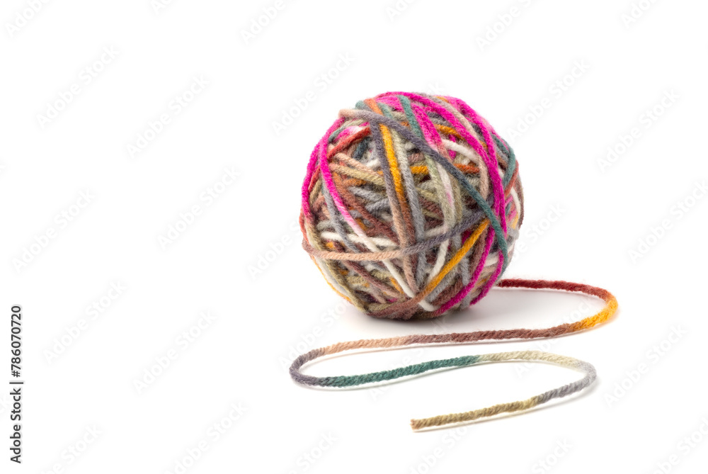 Ball of yarn on white background Ball of yarn on white background