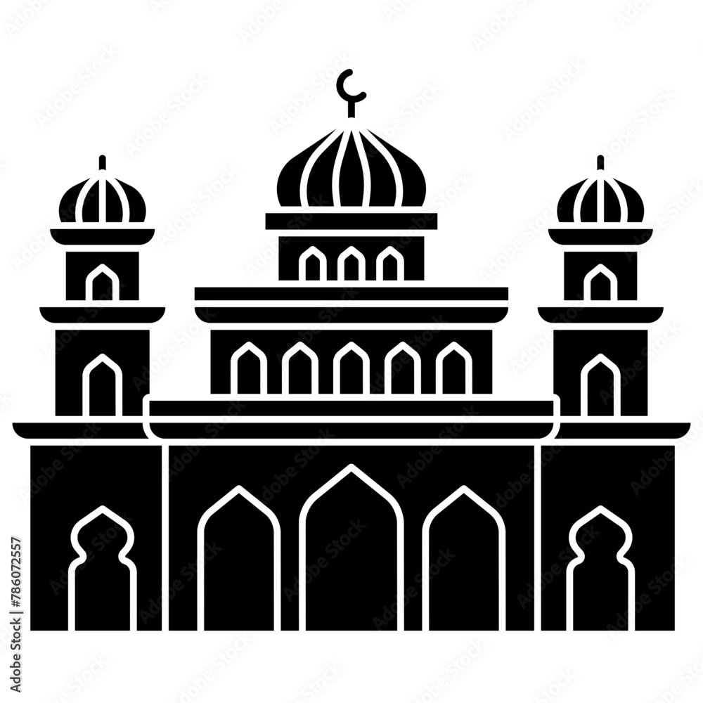 Mosque Glyph Icon