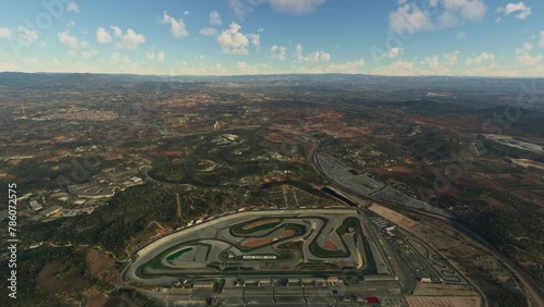 Aerial view of the Circuit Ricardo Tormo at Cheste in Valencia. Spain photo