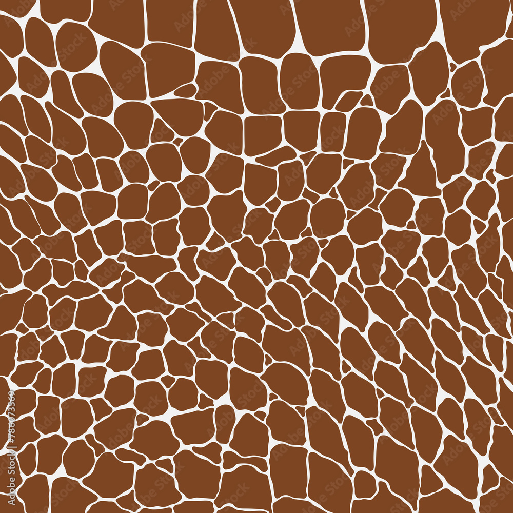 Crocodile or alligator skin print pattern seamless. Brown leather fashion, wallpaper or background and more.