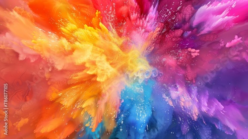 Vibrant color explosion abstract background for creative design and art projects photo