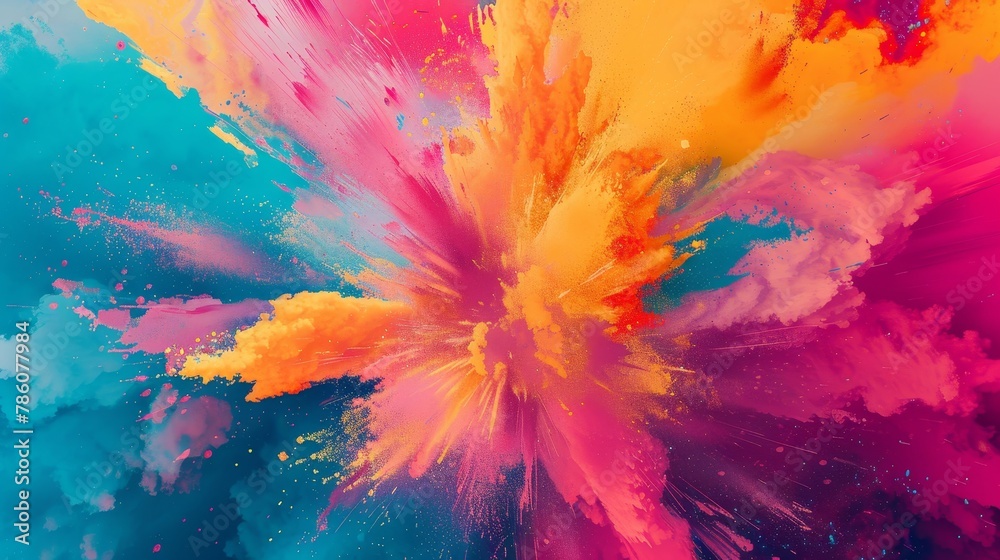 Vibrant color explosion abstract background - ideal for creative projects and advertising purposes