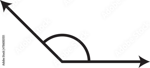 obtuse angle vector outline