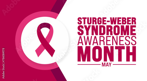 May is Sturge Weber Syndrome Awareness Month background template. Holiday concept. use to background, banner, placard, card, and poster design template with text inscription and standard color. vector