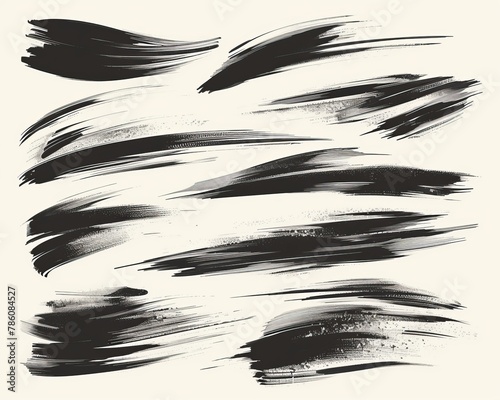 Hand drawn scribble line brush strokes collection for graphic design elements and creative projects
