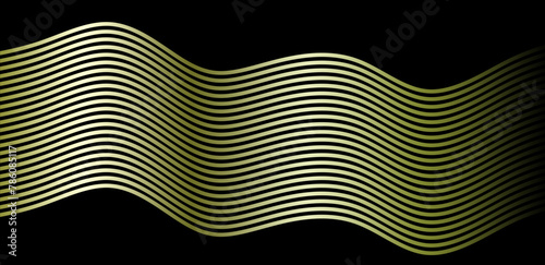gold curve abstract background paper shine and layer element vector for presentation design. Abstract horizontal vector template for business banner, formal backdrop, prestigious voucher, luxe invite