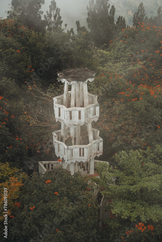 Ambuluwawa small Tower sri lanka drone views 