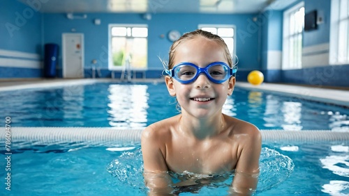 Portrait Of Children In Water, Swimming Lesson