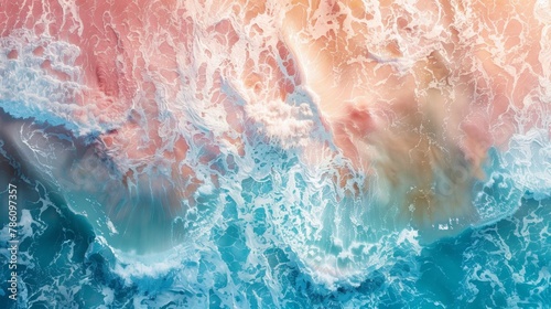a person swims in the ocean under the waves with the sand covered