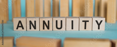 Cub Annuity Block on Business Background