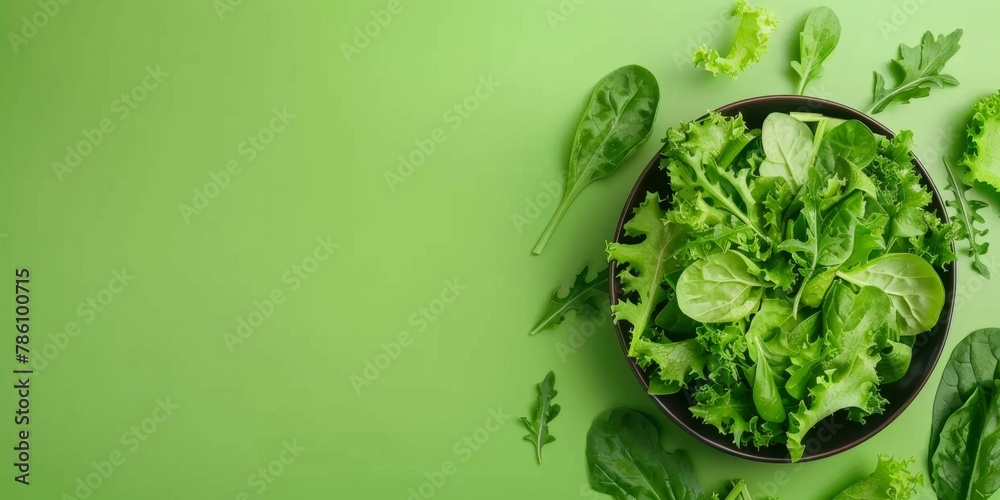 Φωτογραφία AI generated illustration of fresh green vegetables in a bowl on a table