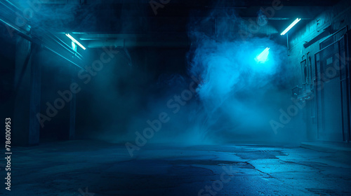A dark empty street dark blue background  © Anas